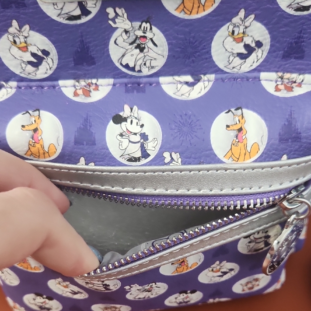 NWT! Disney100 Loungefly Backpack With Matching Ears - Picture 4 of 11